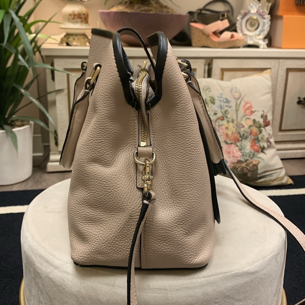 Kate Spade Ward Place Evangelie Satchel Bag Dusty Pink/Black Medium - Picture 7 of 16